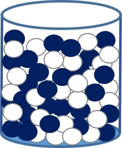 Jar representing sample size in research studies