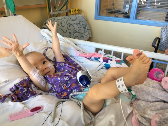 After 2 months of being in the PICU her shunt is back in