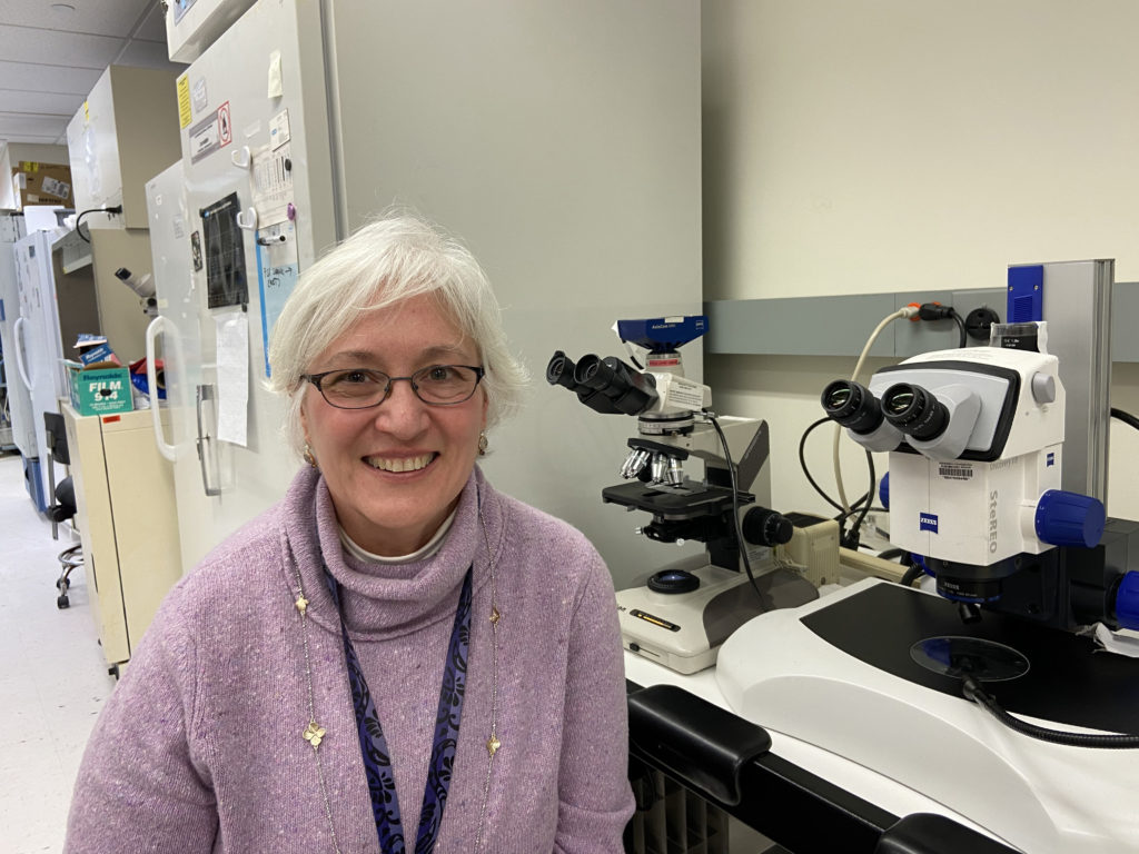 Bernadette Holdener in her lab
