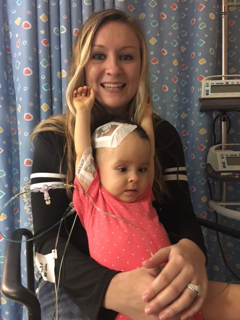 I finally got to hold her after a week of being in the PICU