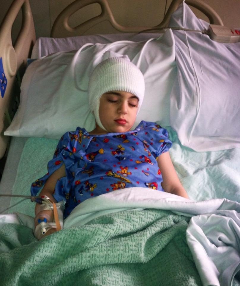 Kate Logan April 15 2013 after his first brain surgery 1 1