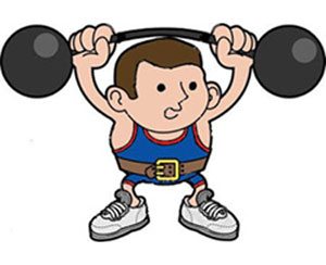 Fit man with barbell